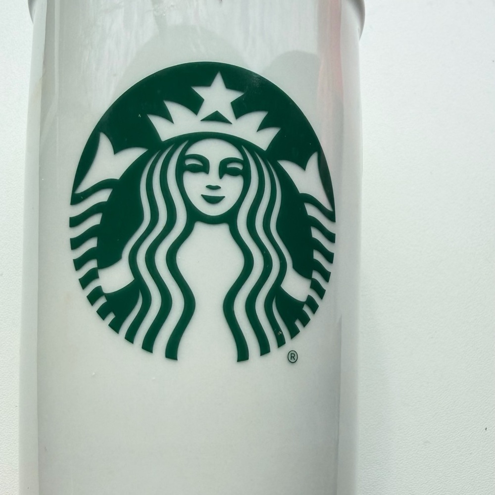 Starbucks Sleek White Tumbler Vintage